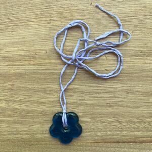 Brooke Callahan 'Blue' Glass Flower Necklace